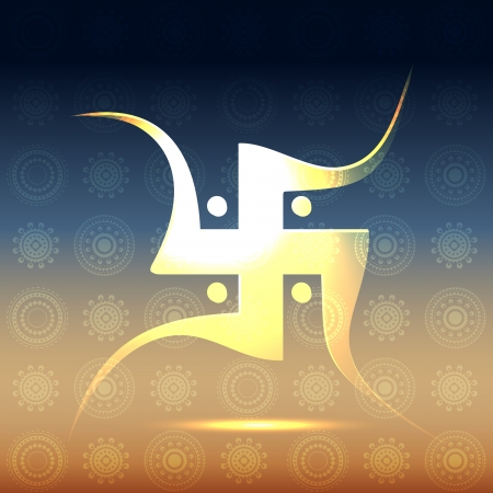 beautiful hindu swastic symbol illustrationのイラスト素材