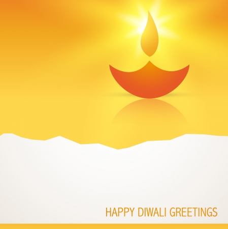 stylish glowing diwali diya backgroundのイラスト素材