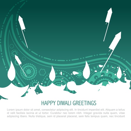 colorful happy diwali backgroundのイラスト素材