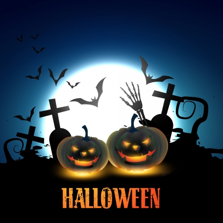 vector halloween pumpkins design illustrationのイラスト素材