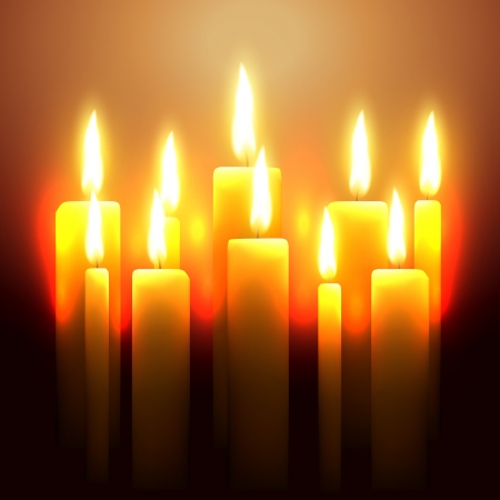vector glowing candle design illustrationのイラスト素材