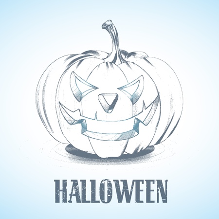 vector halloween pumpkin sketch designのイラスト素材
