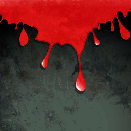 vector red blood falling from wallのイラスト素材