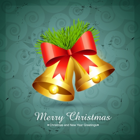 golden christmas bell design illustrationのイラスト素材