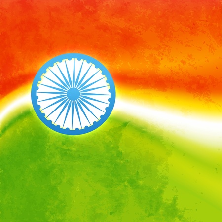 vector grunge style indian flag designのイラスト素材