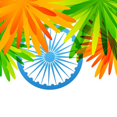 creative indian flag design vector backgroundのイラスト素材