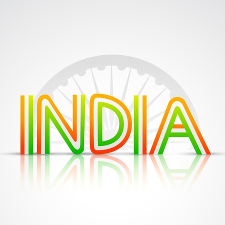 indian text in flag style designのイラスト素材
