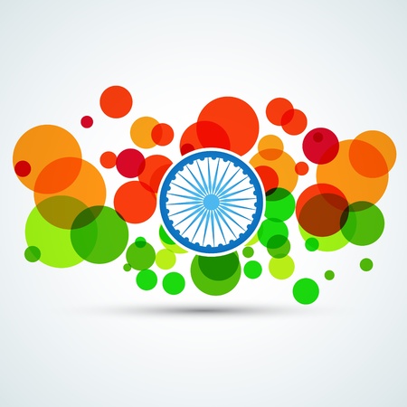 vector creative flag of indiaのイラスト素材