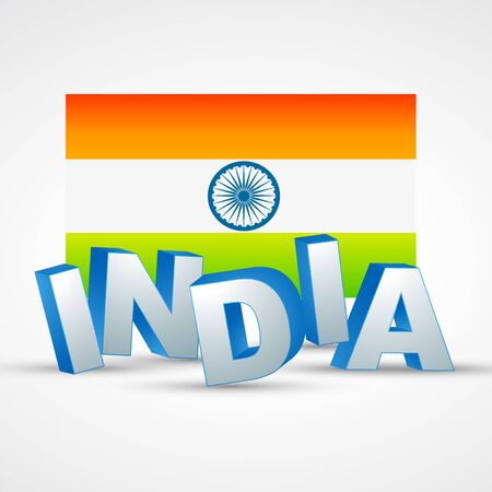 vector indian flag with textのイラスト素材