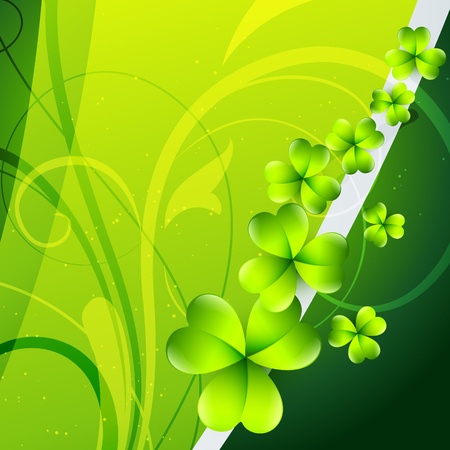 beautiful green shamrock leaf st patrick's day backgroundのイラスト素材