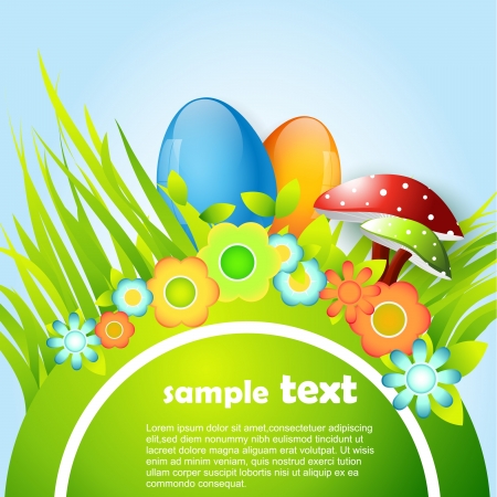 easter background design vector illustrationのイラスト素材