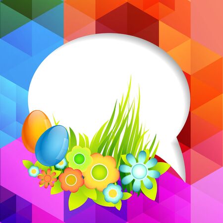 vector colorful easter design illustrationのイラスト素材