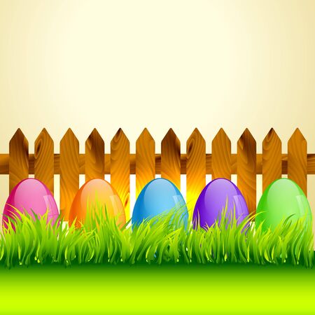 vector colorful easter background designのイラスト素材