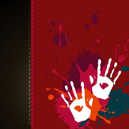 hand splash background with space for your textのイラスト素材