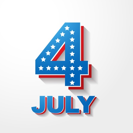 4th of july american independence day backgroundのイラスト素材