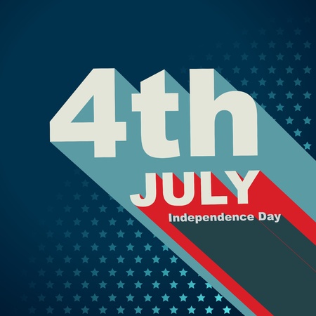 vector 4th of july text artのイラスト素材