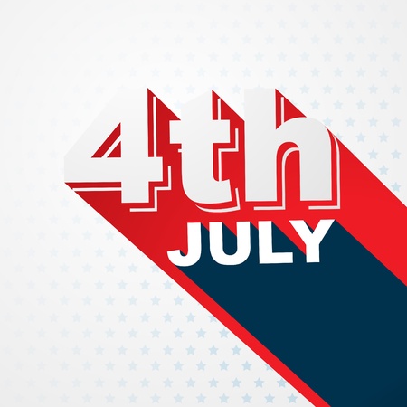 stylish 4th of july text designのイラスト素材