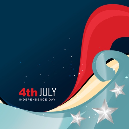 vintage style vector american independence dayのイラスト素材