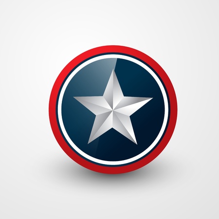 american star shield vector designのイラスト素材