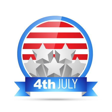 vector 4th of july label designのイラスト素材