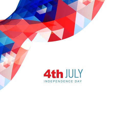abstract style vector american independence day designのイラスト素材