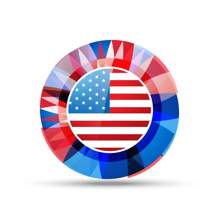 american independence day vector flagのイラスト素材