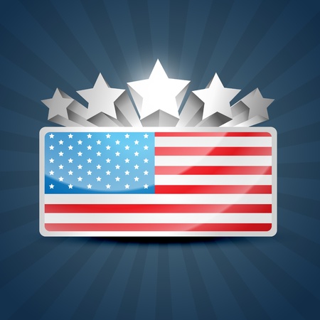 vector american flag design with starsのイラスト素材