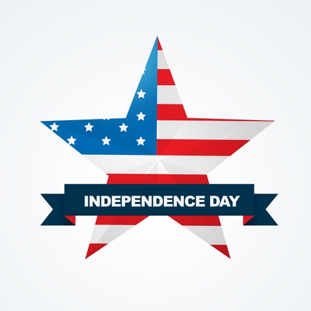 vector american independence day star label designのイラスト素材