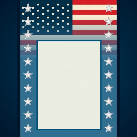 vector american independence day flyer design with space for your textのイラスト素材