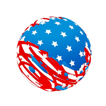 creative american flag design illustrationのイラスト素材