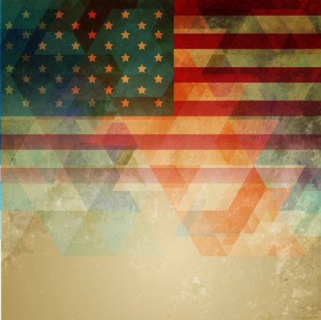 abstract style american independence day designのイラスト素材