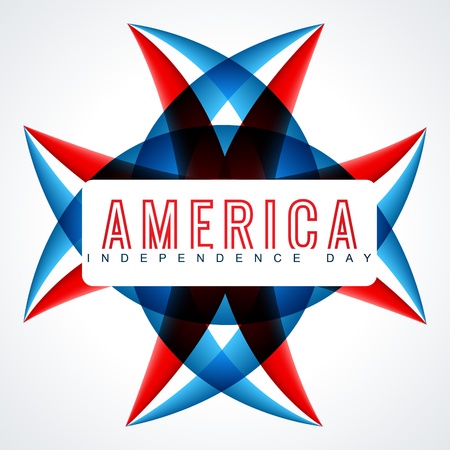 stylish american independence day designのイラスト素材