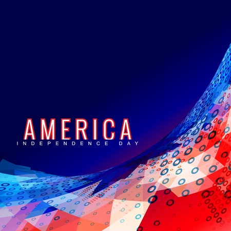 stylish american independence day designのイラスト素材