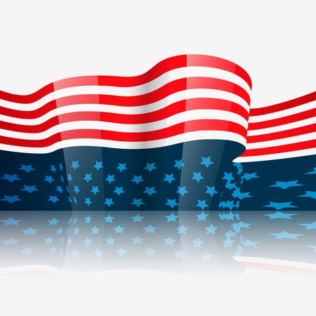 stylish american independence day design artのイラスト素材