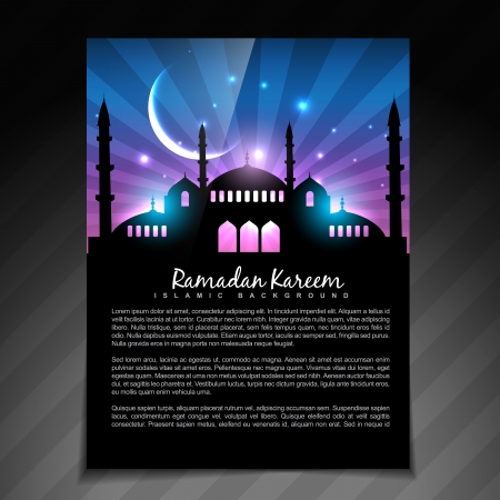 beautiful shiny ramadan kareem template designのイラスト素材