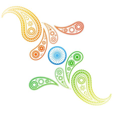 creative style indian flag designのイラスト素材