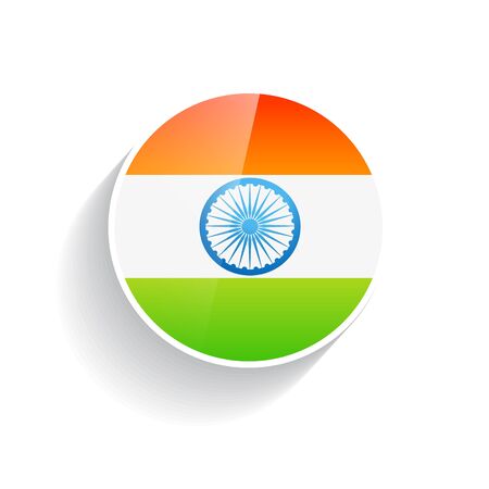 stylish indian flag in circular designのイラスト素材