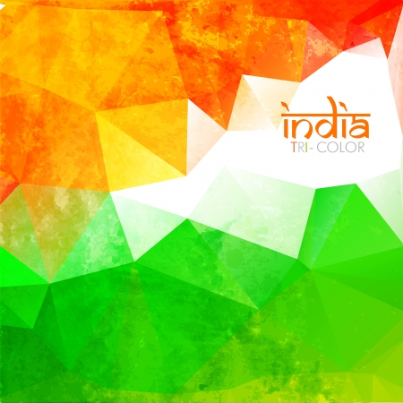 grunge style indian flag designのイラスト素材