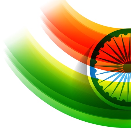 wave style indian flag designのイラスト素材