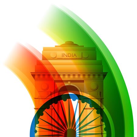 beautiful stylish indian flag background designのイラスト素材