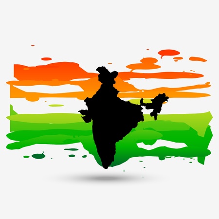 patriotic indian flag designのイラスト素材