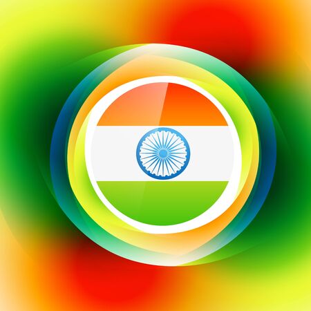 stylish colorful indian flag background designのイラスト素材