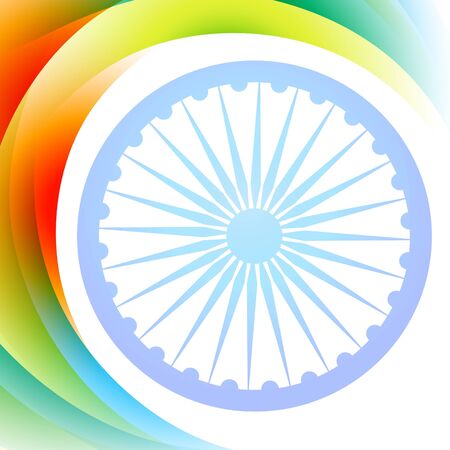 wave style indian flag backgroundのイラスト素材