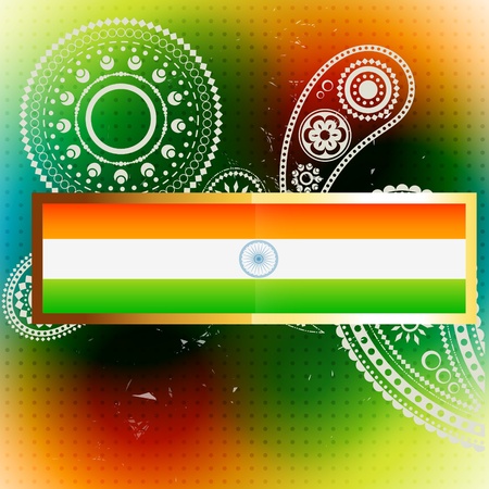 stylish indian flag design backgroundのイラスト素材