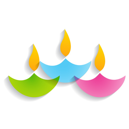 beautiful colorful diwali diya background designのイラスト素材