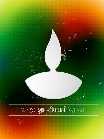 vector creative diya in colorful backgroundのイラスト素材