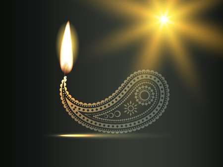 vector creative diwali diya designのイラスト素材
