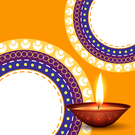 Ilustración de vector colorful diwali background design art - Imagen libre de derechos