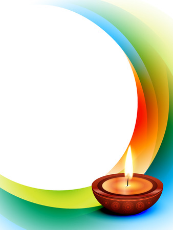 vector diwali wave style backgroundのイラスト素材