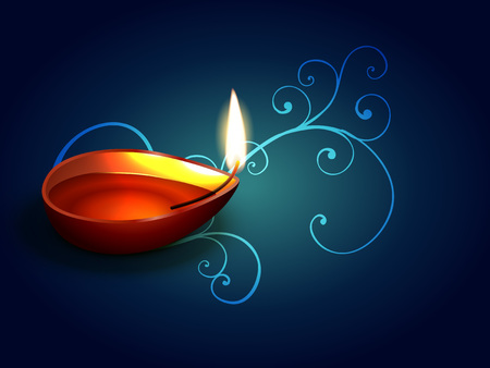 indian cultural festival of diwaliのイラスト素材